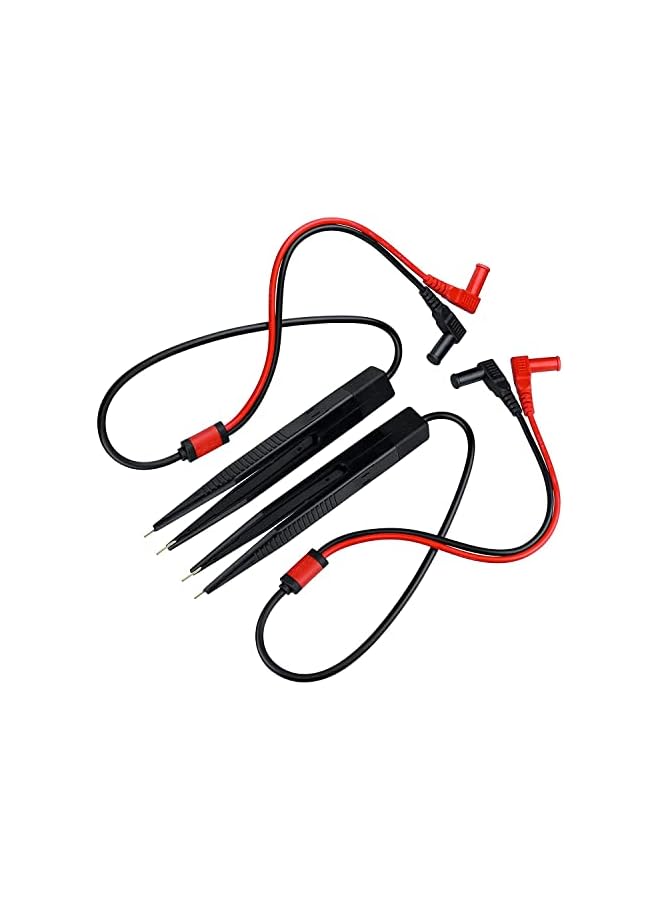 PROMASS promass Test Leads Tweezer Multimeter Probe Lead Set 2Pcs SMD Component Testing Tweezers Clips with 1 Pair 1000V 20A Test Leads Probes for Multi Meter LCR IC Chip Capacitor Resistor Testing  - Image 3