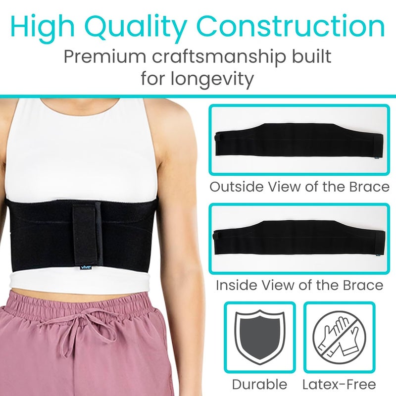 Vive Broken Rib Brace for Women Men  Rib Cage Support Belt for Fractured Cracked Broken or Bruised Ribs  Post Surgery Compression Garment Wrap  Diastasis Recti Belly Band - Image 4