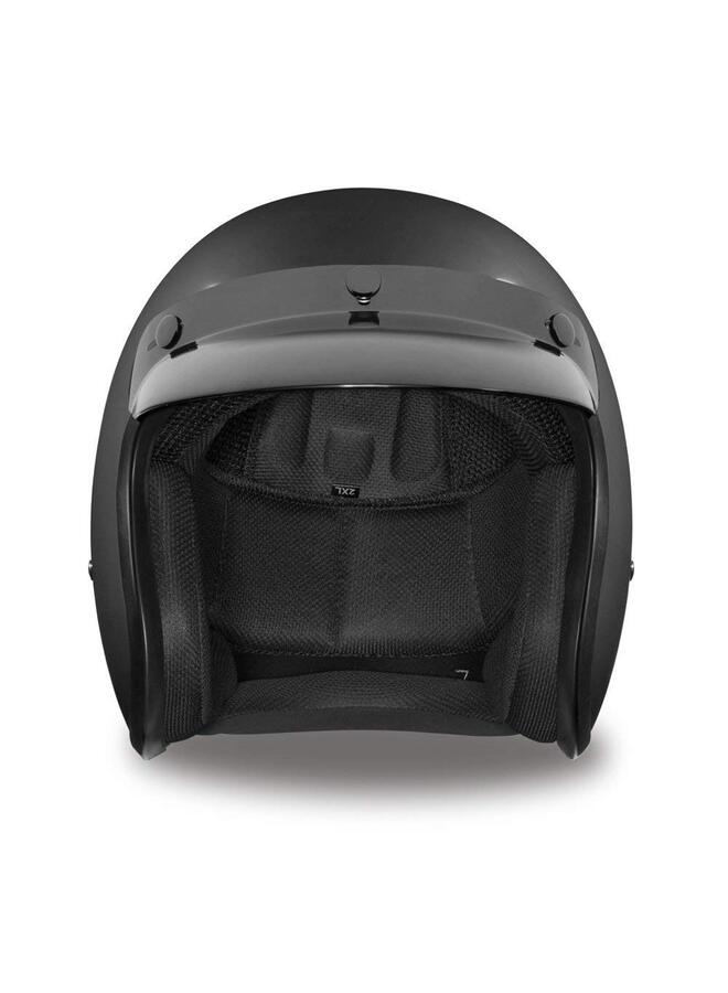 Motorcycle Helmet 3/4 Vintage Helmet Premium ABS Shell, Quick Release Buckle, Retractable Sun Shade, Lightweight and Ventilated, Removable Visor for Men and Women - Image 2