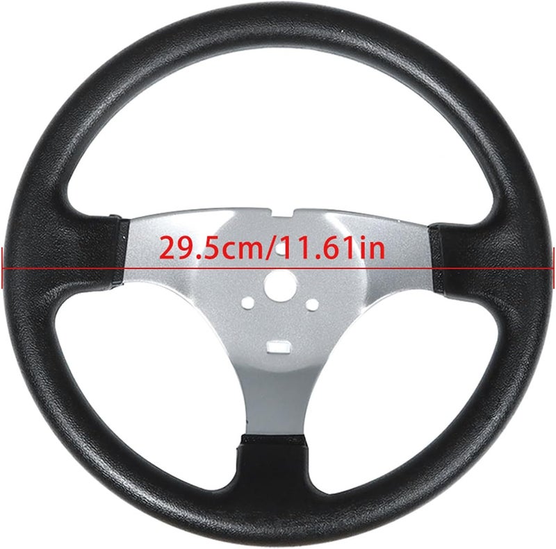 munirater 300mm Steering Wheel Steel Kit with Gear Rack Pinion and Adjustable Shaft for 110CC Go Kart - Image 2