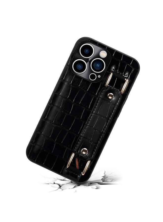 Zaboon Case For iPhone 12 Pro Max Crocodile Wristband Wallet Leather Back Cover Phone Case - Image 3