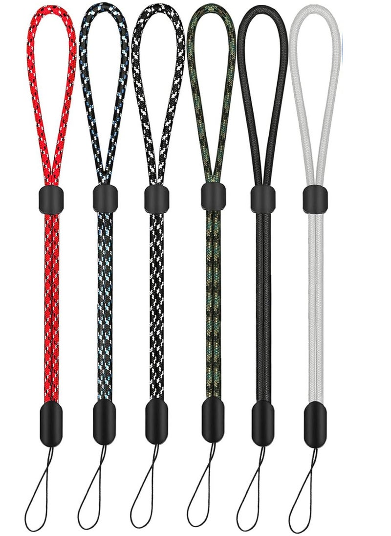 Generic - Hand Wrist Straps Lanyard, 6pcs Adjustable Colorful Nylon Hand Wrist Straps with Movable Button for GoPro, Camera, Keys, Keychain, Phone, USB Flash Drive, Joy-Con, Wallet, ID Name Tag Badge - Image 1
