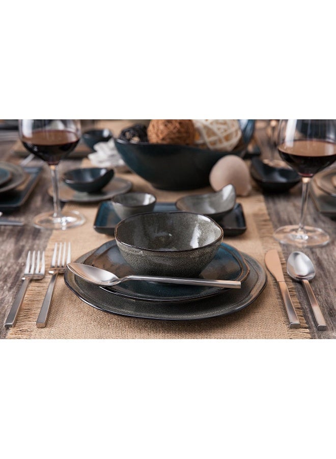 Fortessa DV Ston Porcelain Dinnerware Dinner Plate 10Inch Set of 6 Twilight  - Image 2