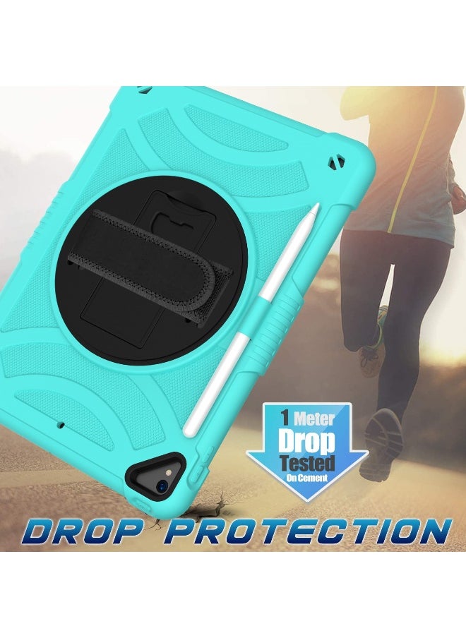 NIBEMINENT Case for ipad 9th/8th/7th Generation 10.2'' Heavy Duty Screen Protector 360° Rotating Stand Handle Pencil Holder Shockproof Drop Protection Shoulder/Hand Strap Durable Kids-Friendly  - Image 5