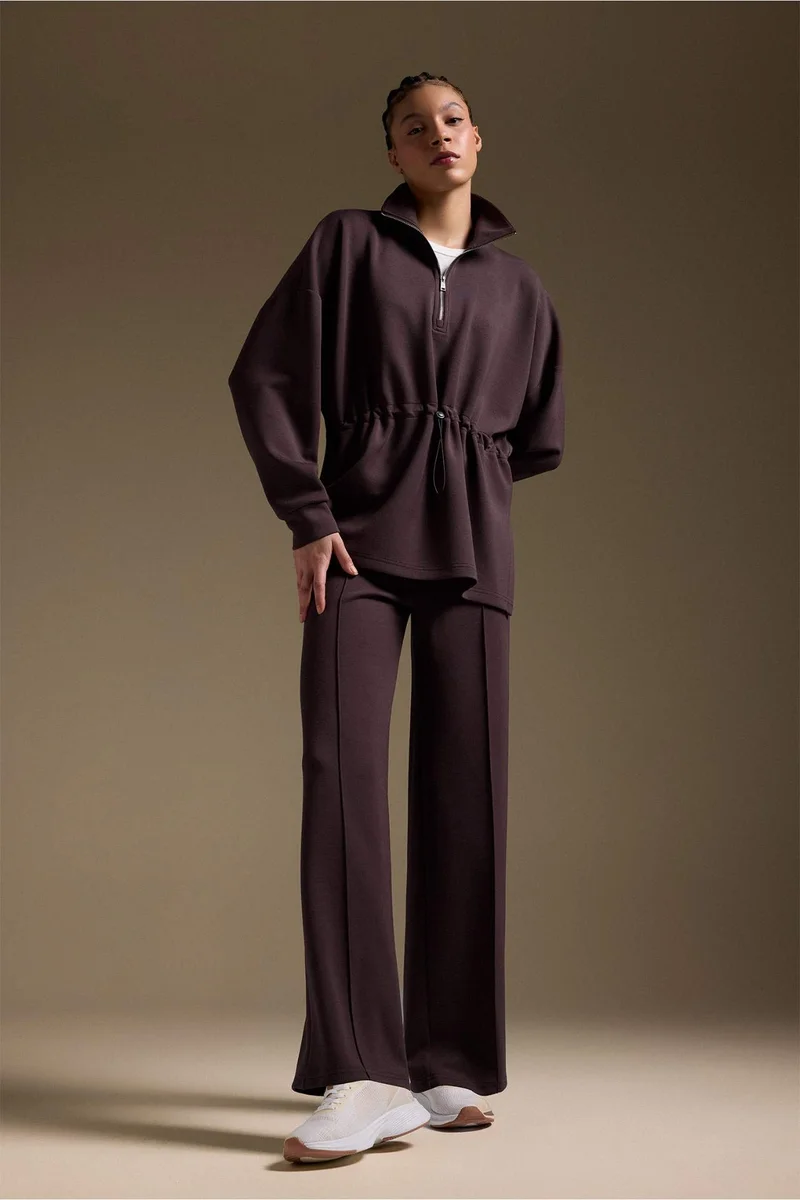 ديفاكتو Straight Fit Wide Leg Standard Length Modal Sports Sweatpants