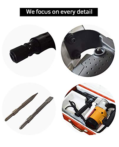 MLD آلة هدم كهربائية MLDE 5 كجم 900 واط/1200 واط مع مطرقة هدم لكسر الخرسانة مع رؤوس مطرقة (الألوان حسب التوفر) - Image 5