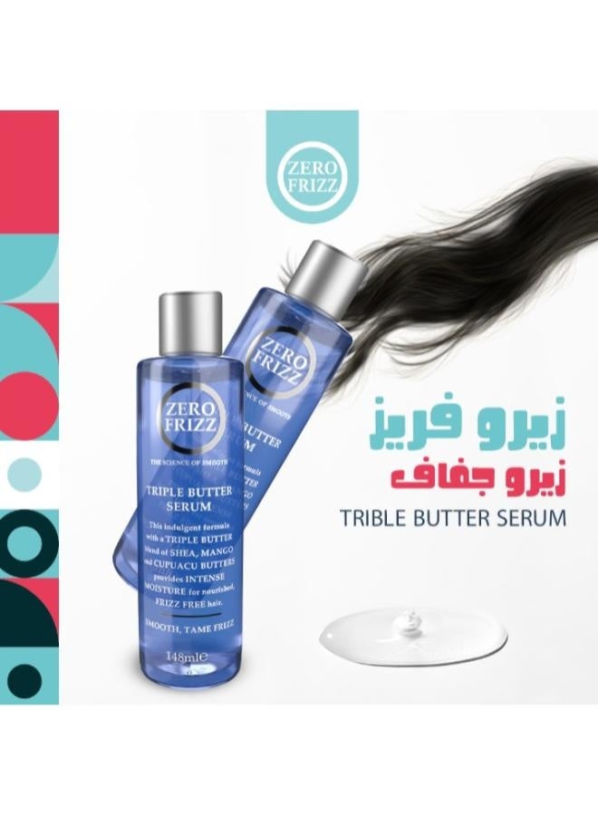 Zero Frizz Triple Butter Serum With 3 natural oils 148ML - Image 5