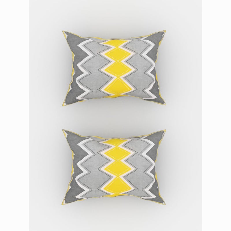 Urban Magic 104TC Cotton Yellow Printed Queen Double Bedsheet (1 Bedsheet, 2 Pillow Covers) - Image 3