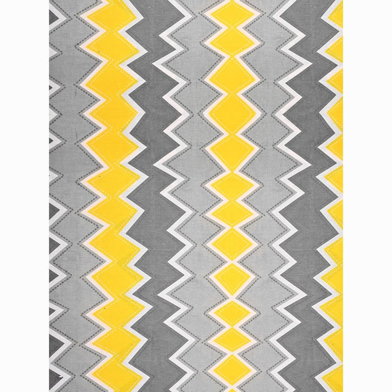 Urban Magic 104TC Cotton Yellow Printed Queen Double Bedsheet (1 Bedsheet, 2 Pillow Covers) - Image 4