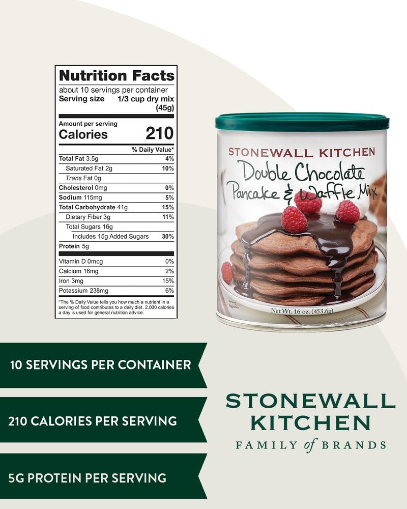 Stonewall Kitchen Double Chocolate Pancake and Waffle Mix, 16 Ounces - Image 3