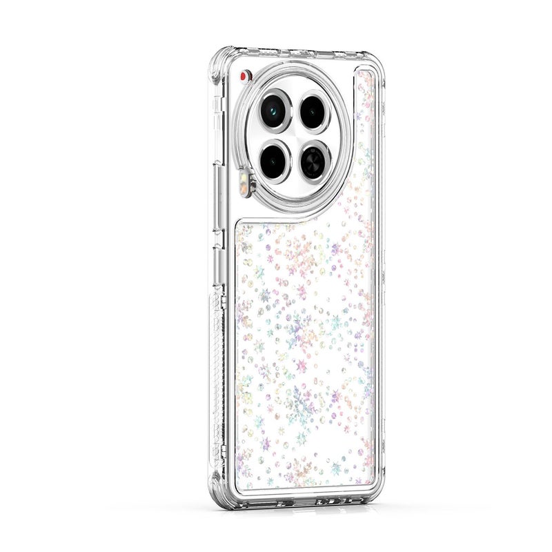 erorex For Tecno Camon 30 Transparent Acrylic Laser Paper Phone Case(Snowflake) - Image 2