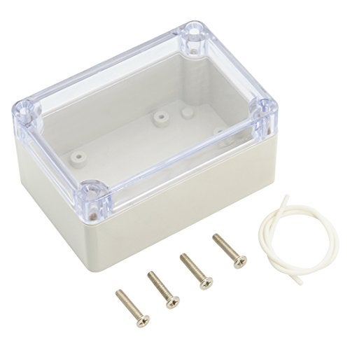 LeMotech ABS Plastic Junction Box Dustproof Waterproof IP65 Electrical Enclosure Box Universal Project Enclosure Grey with PC Transparent Clear Cover 3.9 x 2.7 x 2 inch(100 x 68 x 50 mm) - Image 1