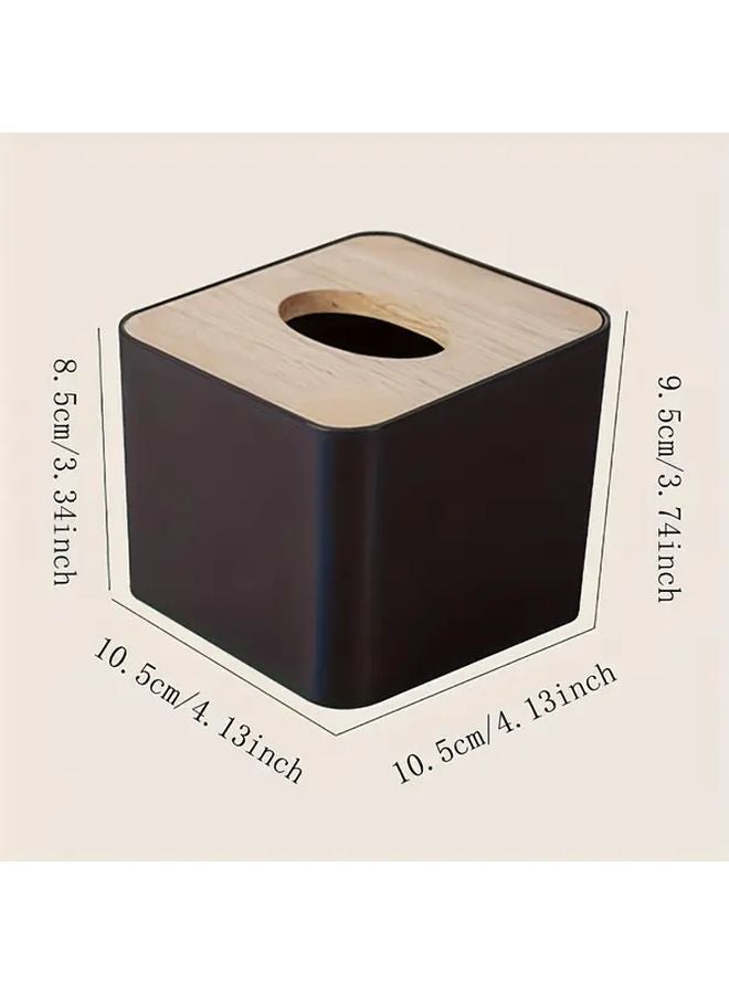 حامل مناديل ورقية أبيض مع غطاء موزع مناديل لتخزين المكتب - Image 3