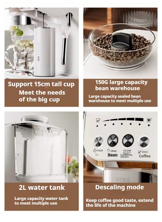 M MIAOYAN - New capsule coffee machine grinding multi -functional all -functional all -automatic home intention -style American grinding bean all -in -one coffee machine - Image 1