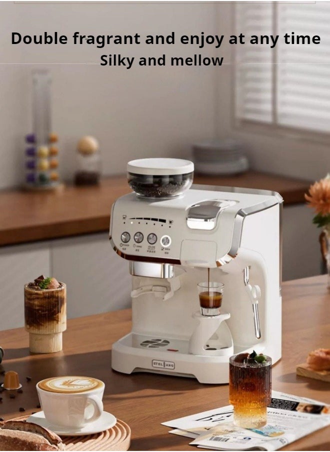 M MIAOYAN - New capsule coffee machine grinding multi -functional all -functional all -automatic home intention -style American grinding bean all -in -one coffee machine - Image 1