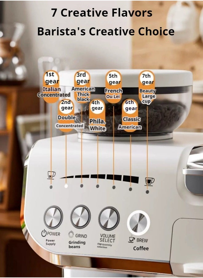 M MIAOYAN - New capsule coffee machine grinding multi -functional all -functional all -automatic home intention -style American grinding bean all -in -one coffee machine - Image 1
