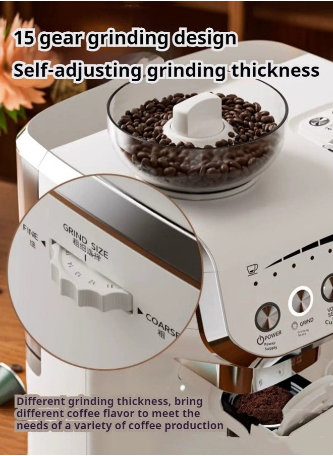 M MIAOYAN - New capsule coffee machine grinding multi -functional all -functional all -automatic home intention -style American grinding bean all -in -one coffee machine - Image 1