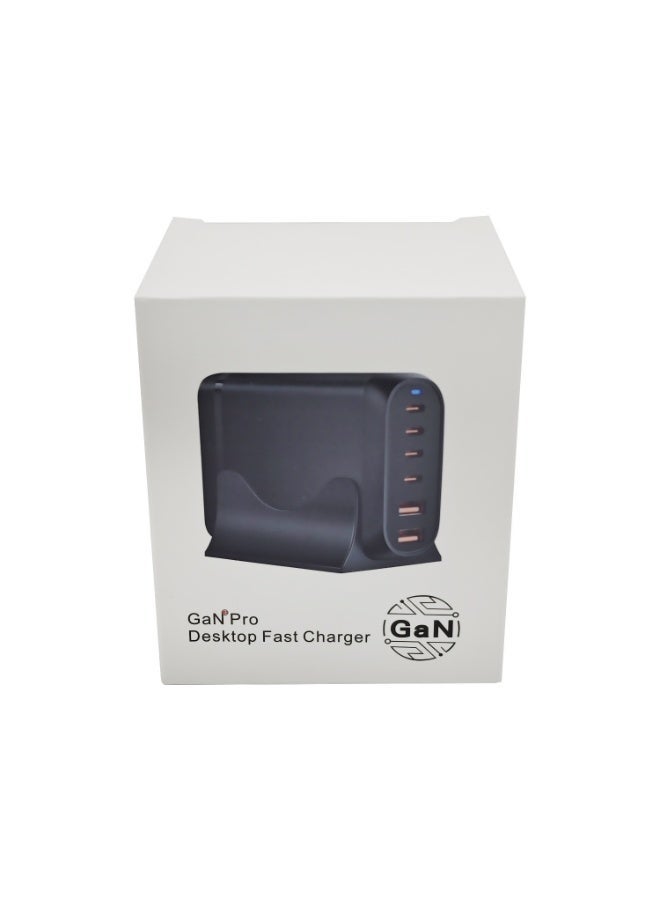 GaN 120W Travel Charger Plug3 USB-C and 3 USB-A ports Fast Wall Charger Head  UK Plug Laptop Charger For Computer and Phones - Image 5