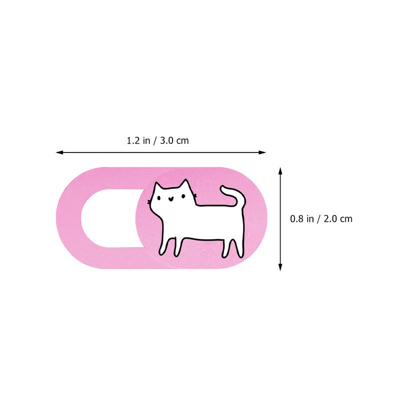 Smartphone Security Cover Webcam Slide Blocker Privacy Protection Pink Rectangular Chic For Laptop Camera 3Pcs - Image 2