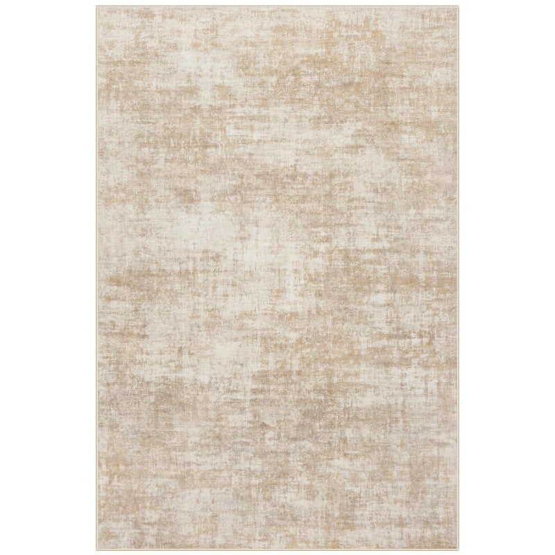 Gent drizz 8x10 Area Rugs Washable Rug: Modern Abstract Living Room Rug Soft Anti-Skid Thin Carpet Indoor Floor Non-Shedding Carpets for Bedroom Dining Room Farmhouse Nursery Home Office Beige - Image 3