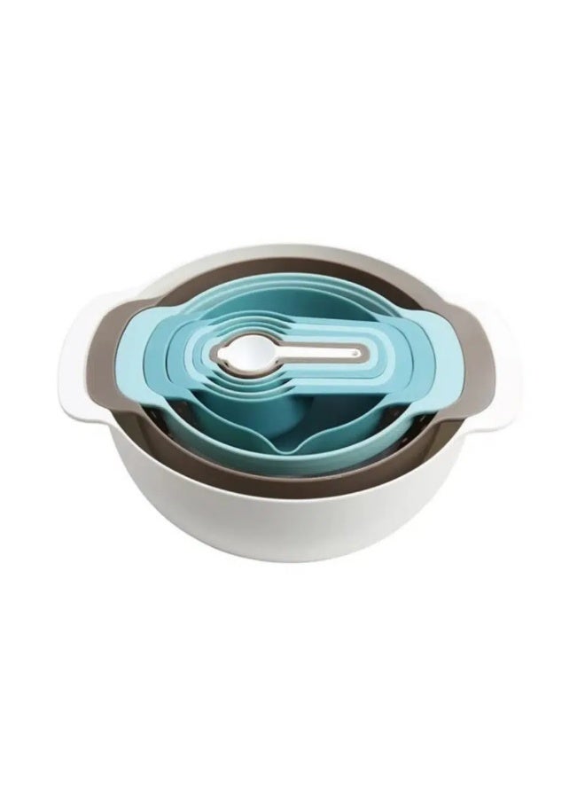 Danny Home 10-Piece Measuring & Mixing Bowl Set – Plastic Kitchen Set - Image 1