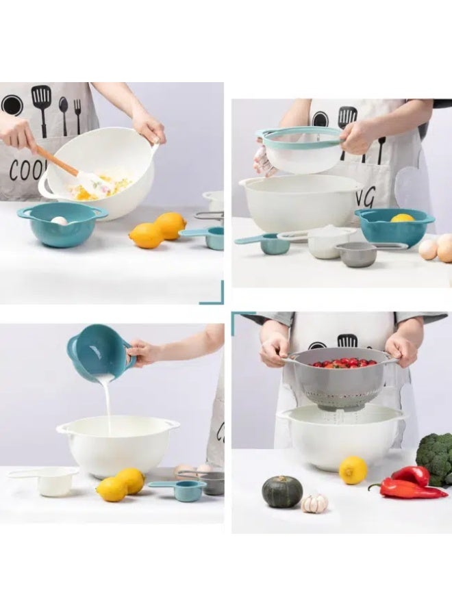 Danny Home 10-Piece Measuring & Mixing Bowl Set – Plastic Kitchen Set - Image 3