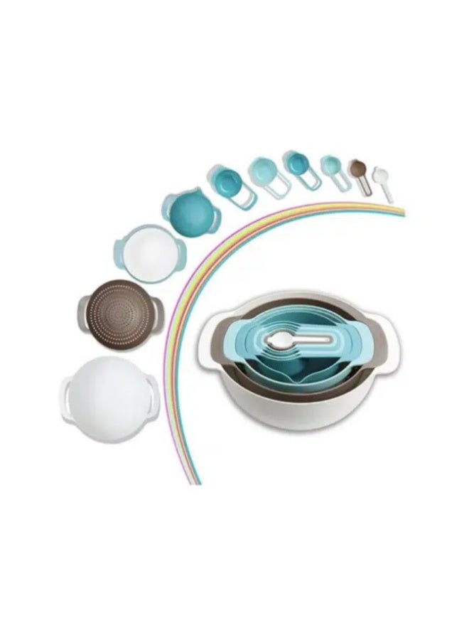 Danny Home 10-Piece Measuring & Mixing Bowl Set – Plastic Kitchen Set - Image 4