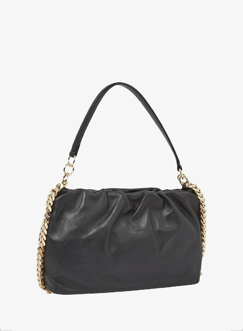 Tommy Hilfiger Black Luxe Small Shoulder Bag for Women | Best Price UAE