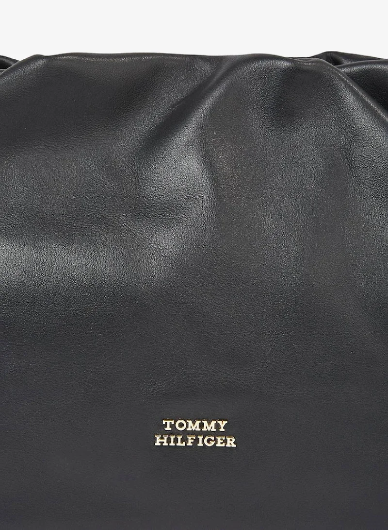 Tommy Hilfiger Black Luxe Small Shoulder Bag for Women | Best Price UAE