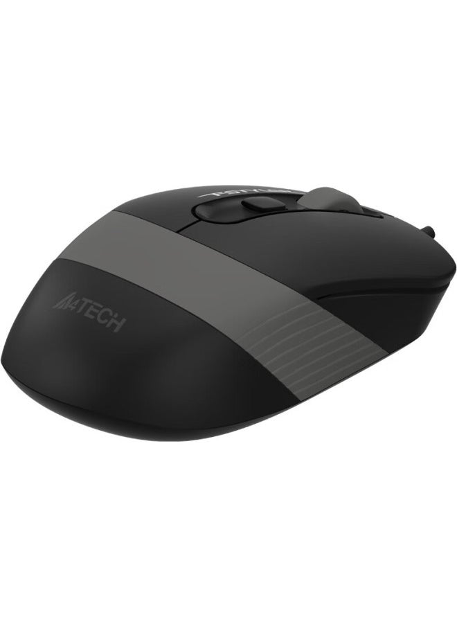 A4TECH A4tech Fm10 Fei Shidai Wired Mouse, Laptop And Desktop Computer Office Home Portable Mouse, Non-slip Dual-color Wing, Usb Interface, Su Kong Gray  - Image 2