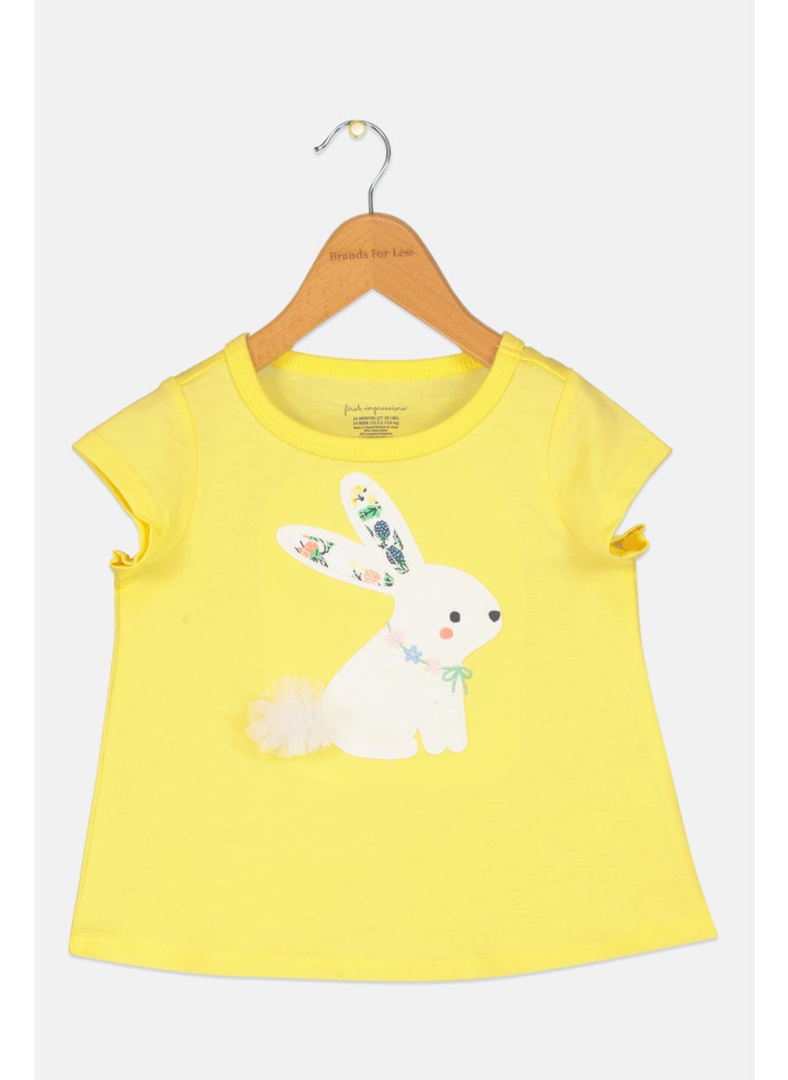 Toddlers Girl Crew Neck Short Sleeve Embellished Top, Yellow Combo - pzsku/Z52680ACEC2A4F4DDB629Z/45/_/1726109224/bc9642bf-1c68-4680-9497-6c84d1dc79bc