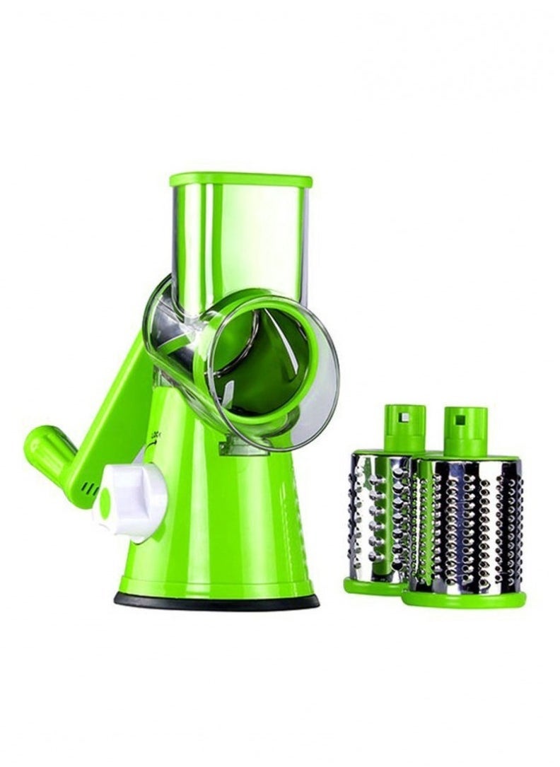 Raxoom Table Top Drum Grater in Green/Silver/White - Perfect for Grating Cheese, Vegetables, and More with Ease" - Image 1