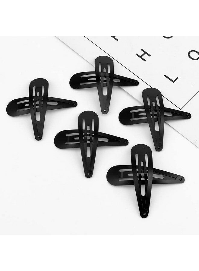 FASOTY 25 Pieces 2.8 Inch Large Snap Hair Clips No Slip Metal Clips Hair Barrettes For Women Hair Pins Hair Accessories Salon Supplies (Black) - Image 5