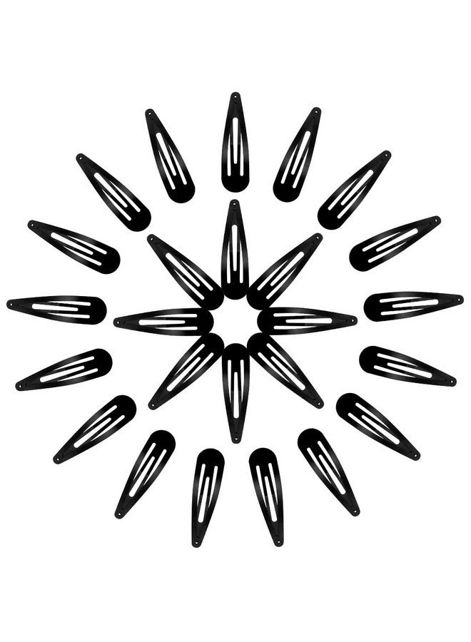 FASOTY 25 Pieces 2.8 Inch Large Snap Hair Clips No Slip Metal Clips Hair Barrettes For Women Hair Pins Hair Accessories Salon Supplies (Black) - Image 4