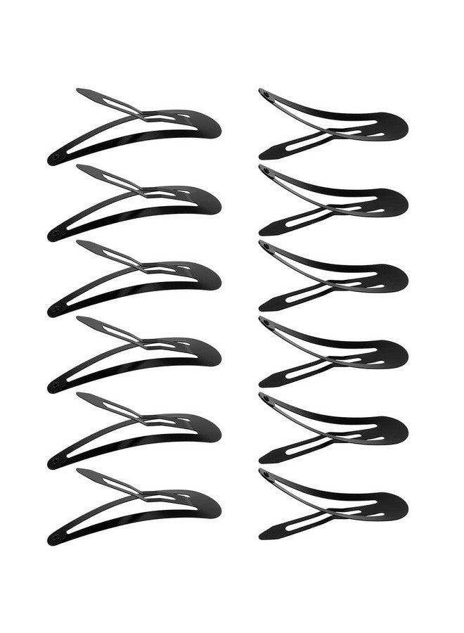 FASOTY 25 Pieces 2.8 Inch Large Snap Hair Clips No Slip Metal Clips Hair Barrettes For Women Hair Pins Hair Accessories Salon Supplies (Black) - Image 2