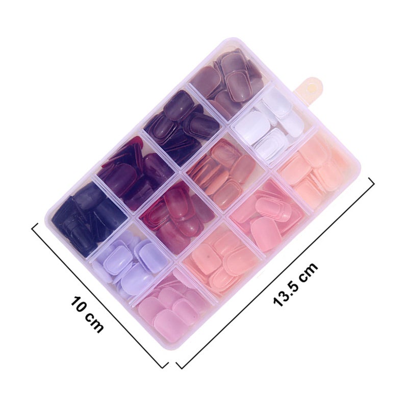 TOGZOM 12Packs 288Pcs Square Press on Nails Short Square Fake Nails Glossy Nature False Nail Tips Solid Color Acrylic Nails Press ons Nail Kit for Women Girls Daily Wear Manicure 12 Colors - Image 5