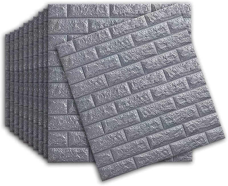 Rylan Self-Adhesive Waterproof PE Foam 3D Wall Panels Wallpaper Sticker for Bathroom, Living Room, and Home Decoration (70 x 77cm, Appx. 5.8Sq Feet)-1 Piece - Image 1