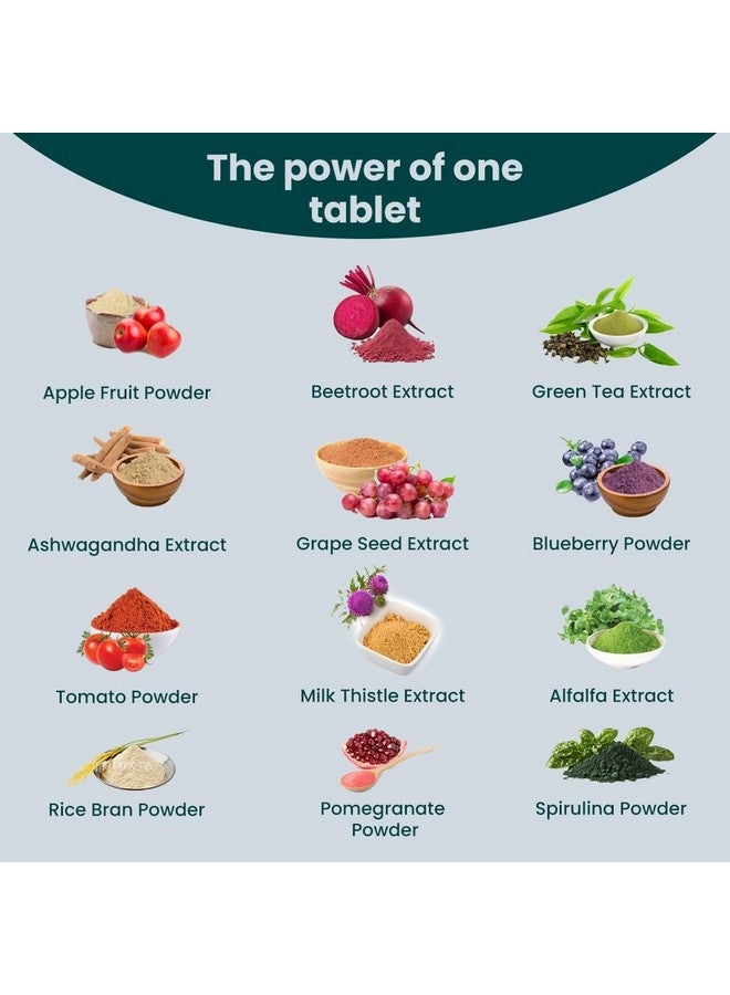 Rooted Active's Super Green Tablets for Men & Women | Comprehensive Daily Supplement with 22+ Vital Greens, 1 Billion Probiotics | 5 Enzymes | Supports Gut Health, Energy, Immunity (60 Tablets) - Image 5