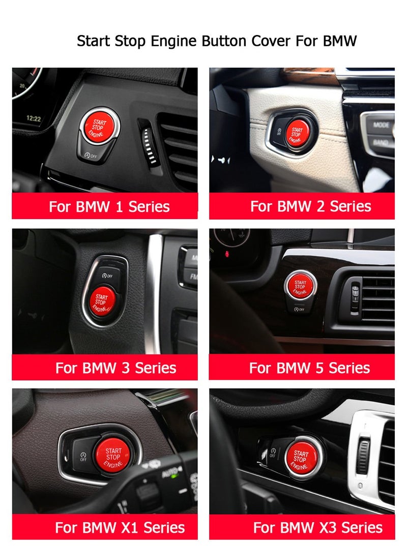 Jaronx Jaronx Sports Red Start Stop Engine Switch Button Compatible with BMW,Power Ignition Start Stop Button Replacement(Compatible with BMW 1 2 3 4 5 6 7 X1 X3 X4 X5 X6/F30 F10 F01 F15 G01 G30 G31 G11 G12)  - Image 2
