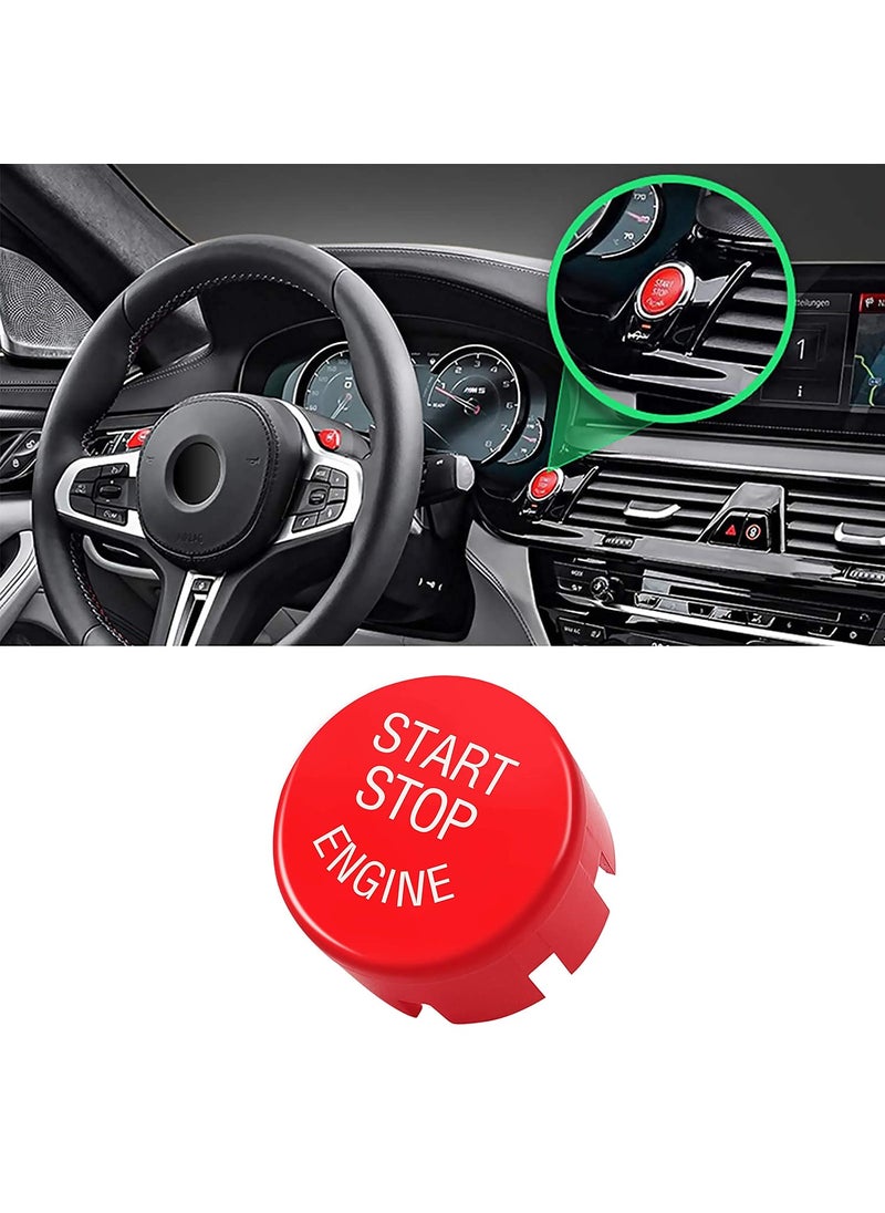 Jaronx Jaronx Sports Red Start Stop Engine Switch Button Compatible with BMW,Power Ignition Start Stop Button Replacement(Compatible with BMW 1 2 3 4 5 6 7 X1 X3 X4 X5 X6/F30 F10 F01 F15 G01 G30 G31 G11 G12)  - Image 1