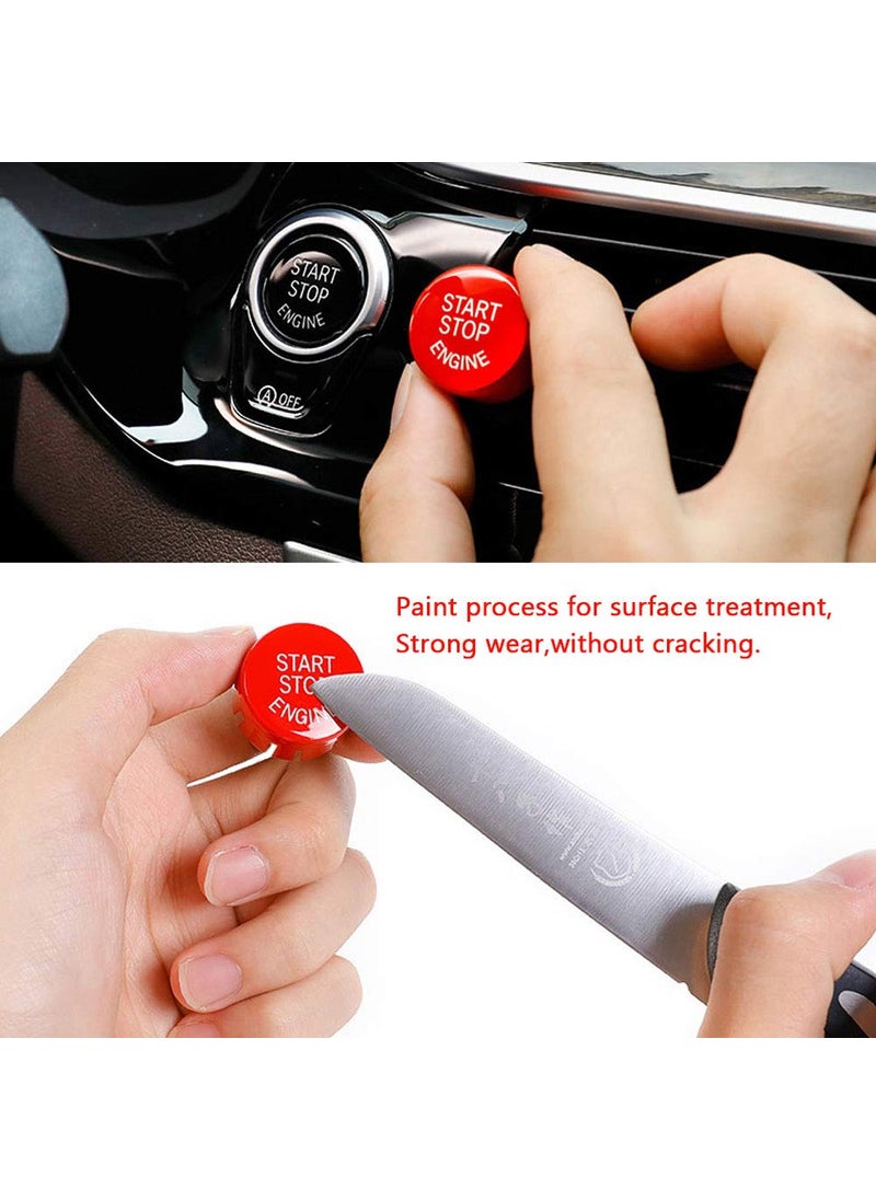 Jaronx Sports Red Start Stop Engine Switch Button Compatible with BMW,Power Ignition Start Stop Button Replacement(Compatible with BMW 1 2 3 4 5 6 7 X1 X3 X4 X5 X6/F30 F10 F01 F15 G01 G30 G31 G11 G12)