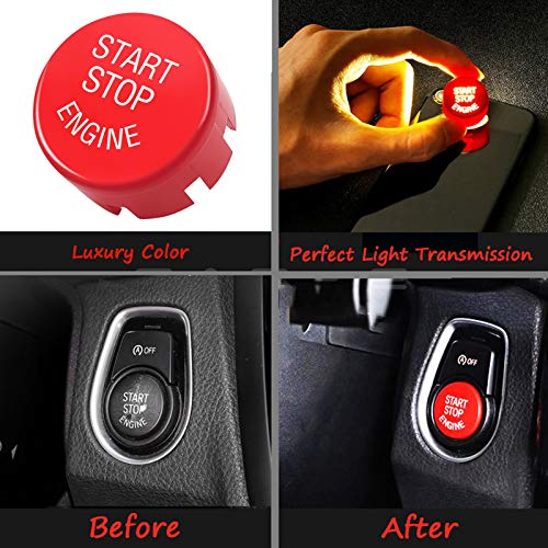Jaronx Sports Red Start Stop Engine Switch Button Compatible with BMW,Power Ignition Start Stop Button Replacement(Compatible with BMW 1 2 3 4 5 6 7 X1 X3 X4 X5 X6/F30 F10 F01 F15 G01 G30 G31 G11 G12) - Image 4
