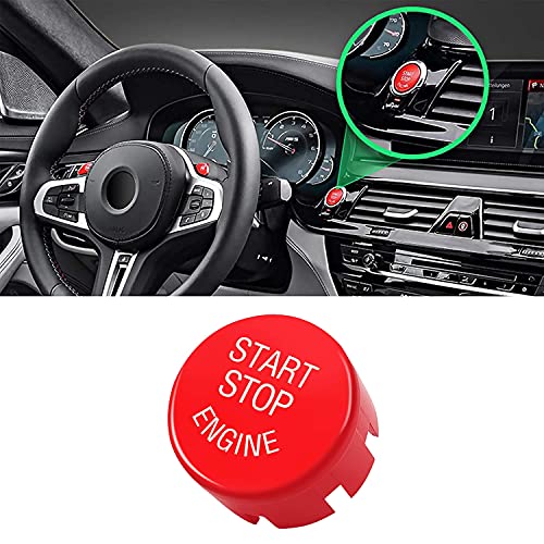 Jaronx Sports Red Start Stop Engine Switch Button Compatible with BMW,Power Ignition Start Stop Button Replacement(Compatible with BMW 1 2 3 4 5 6 7 X1 X3 X4 X5 X6/F30 F10 F01 F15 G01 G30 G31 G11 G12) - Image 1