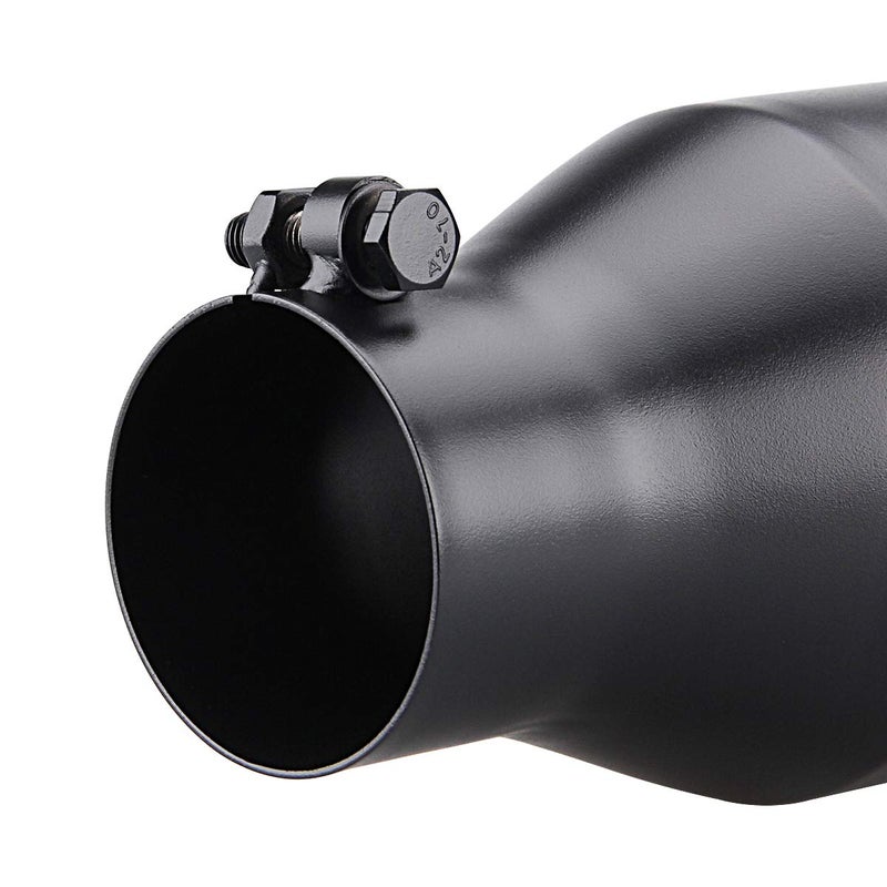 LCGP LCGP 3" Inlet Exhaust tip 5" Outlet 12" Overall Length, 3x5x12inch, Stainless Steel, Black Powder Coated Exhaust Tailpipe - Image 5