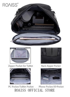 roaiss Anti theft Duffel Bag Independent Shoe Warehouse Backpack for Men Outdoor Travel Sports Gym Black  - Image 5