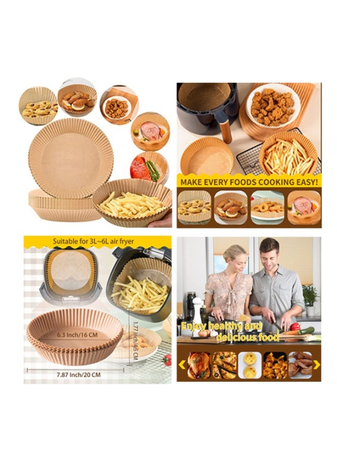 6.3 بوصة سميكة جولة غير ملتصقة بطانة الورق لمرة واحدة ، للخبز والمقلي الهواء - Image 2