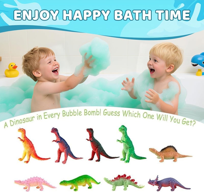 STARYAR Bath Bombs for Kids with Surprise Toys Inside, Kids Christmas Gifts, Stocking Stuffers for Kids Boys, XXXL Dinosaur Egg Bubble Bath Bombs Gift Set, Dino Eggs Toys for Boys 3 4 5 6 7 - Image 4