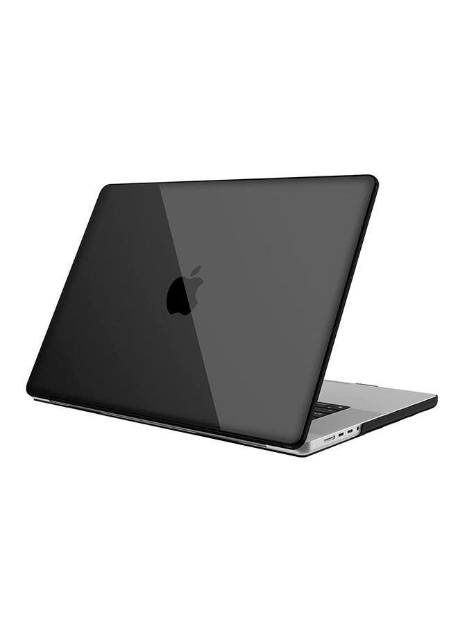 O Ozone Crystal Clear Case For MacBook Pro 16 inch Case A2485 Plastic Hard Shell Cover for 2021 MacBook Pro 16.2 - Black  - Image 1