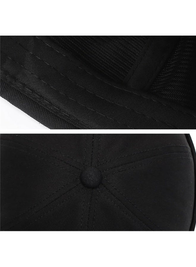 Men's Brimless Docker Cap Set, 100% Cotton Retro Worker Sailor Skull Cap with Rolled Cuff, Adjustable, Black, 2 Pack - Image 5