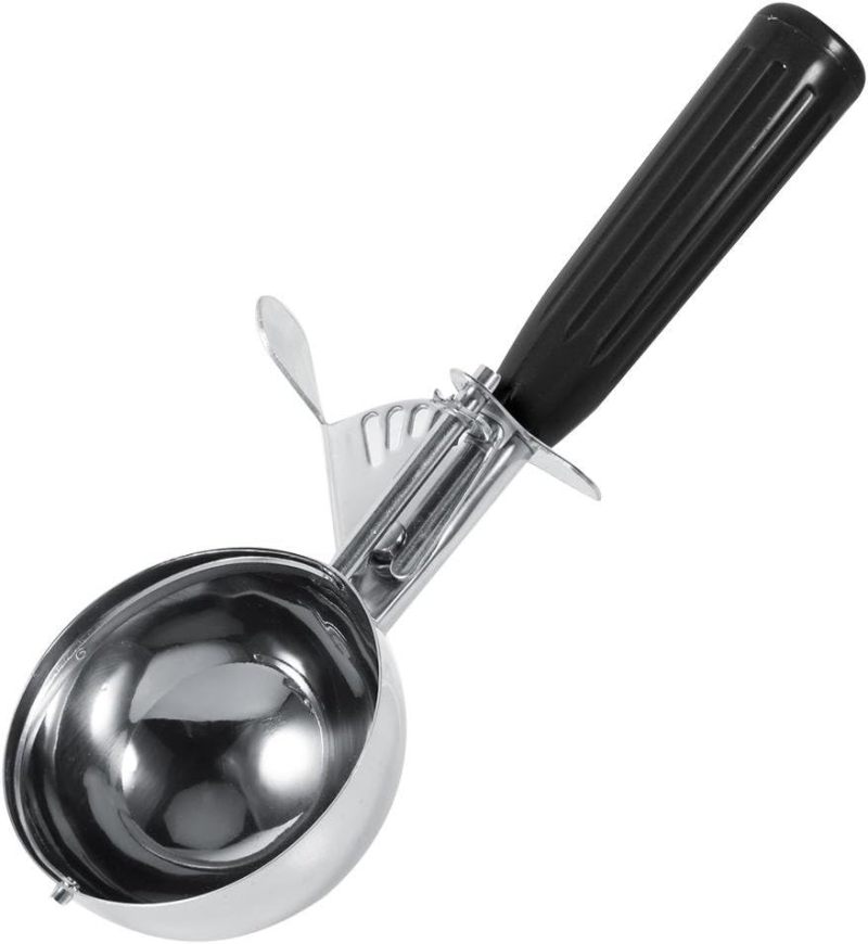 Ice Cream Scoop 4.7cm Food-grade Stainless Steel Non-slip Plastic Handle - Easy-release Lever Multi-purpose Scoop for Home Kitchen, Dessert Shop, Café, Restaurant - Image 1